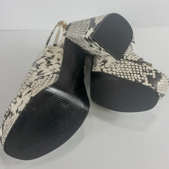 Guess Caleesi Platform Cork Sandals Snake -7 - Picture 5 of 6